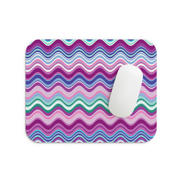 Wavy Hues Pattern Mouse Pad