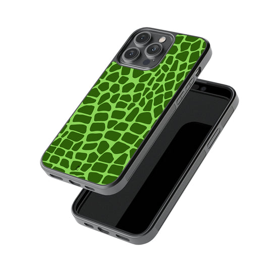 Crocodile Skin Glossy Metal Case