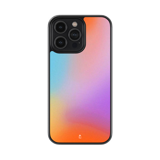 Orange Blue Gradient Glossy Metal Case