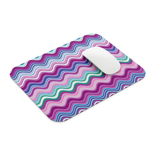 Wavy Hues Pattern Mouse Pad