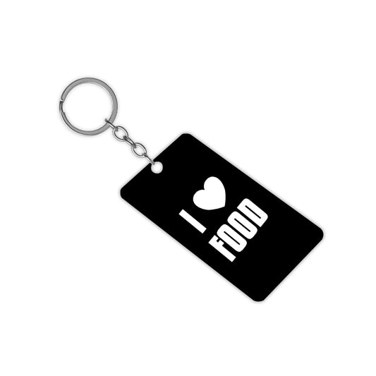 I Love Food Keychain