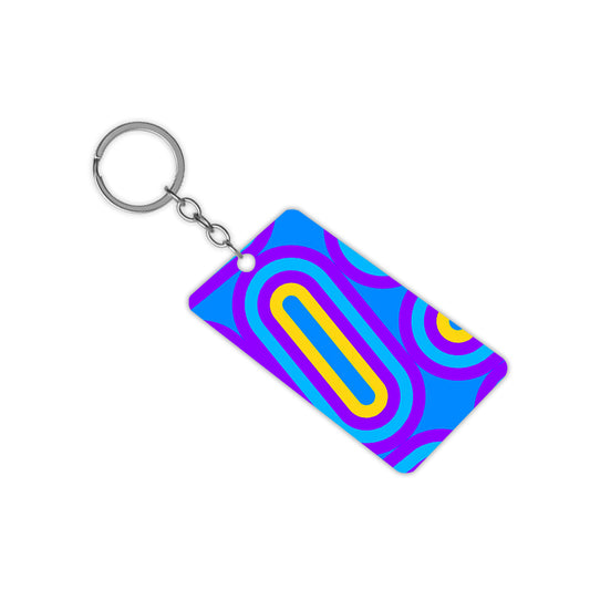 Blue Swirl Keychain