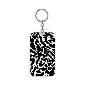 Black Patches Keychain
