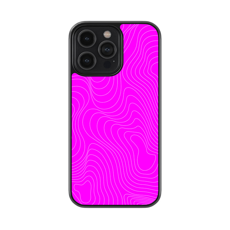 Pink Topography Glossy Metal Case