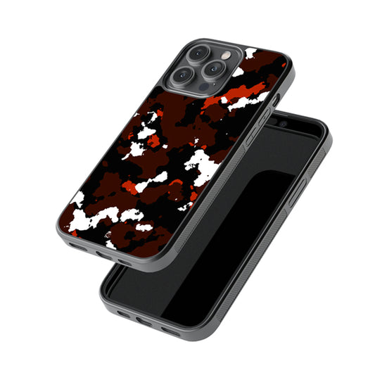 Country Red Camo Glass Case