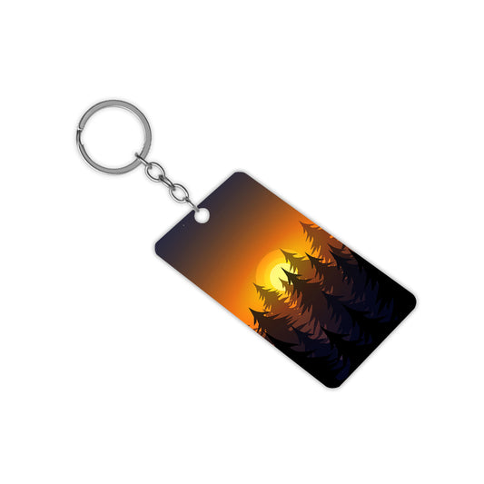 Deep Dusk Forest Keychain