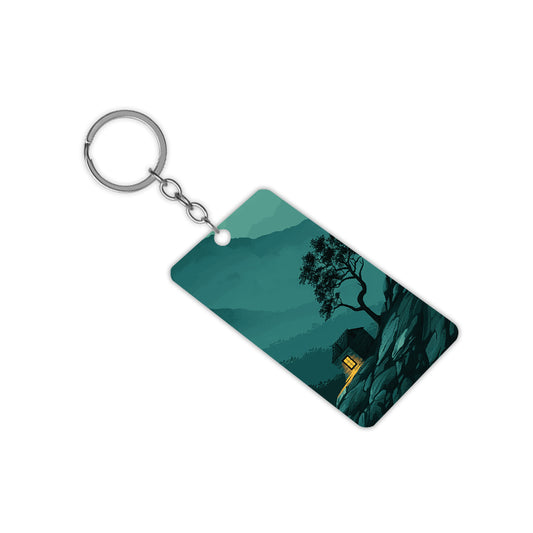 Forest House Keychain