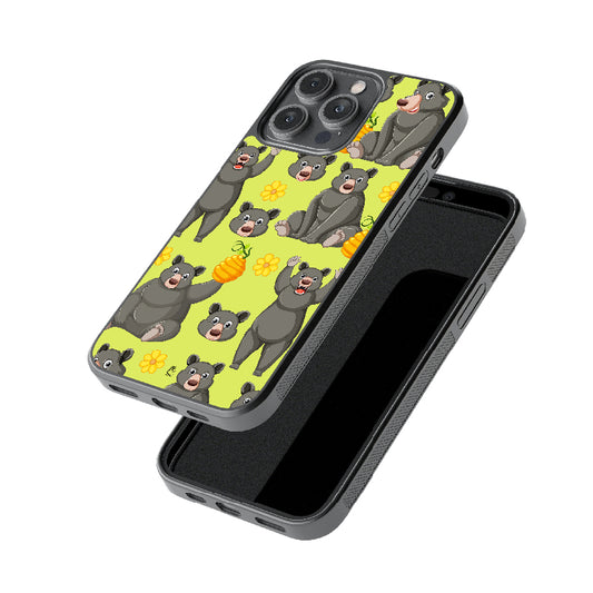 Honey Comb Bear Glossy Metal Case