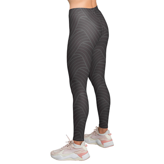 Grey Turf Wave High Waist Leggings