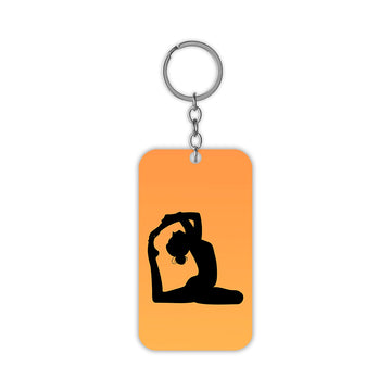Yoga Women Keychain
