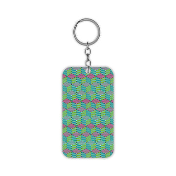 Radiant Green Pattern Keychain