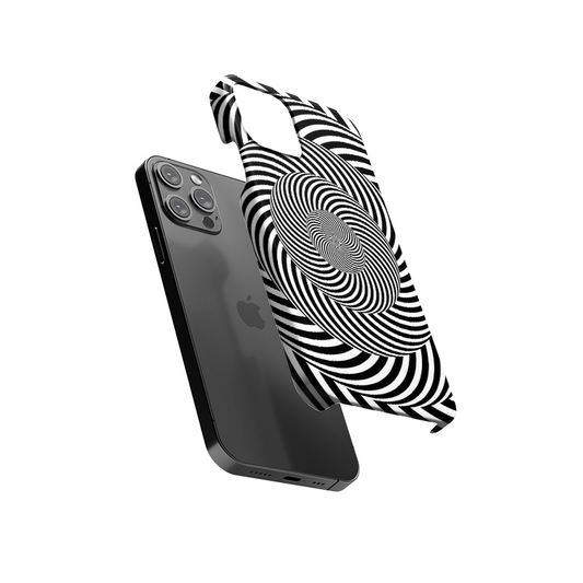 Black White Illusion Slim Hard Case