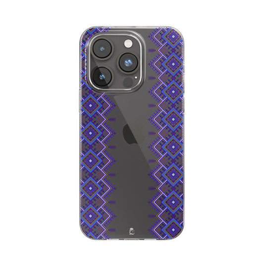 Purple Radiate Clear Silicone Case
