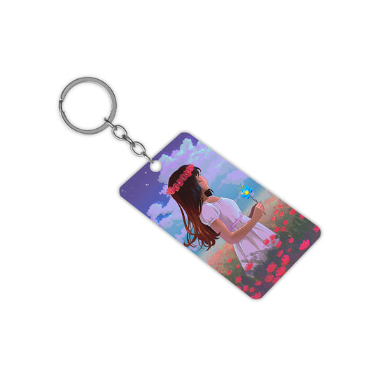 Garden Girl Keychain