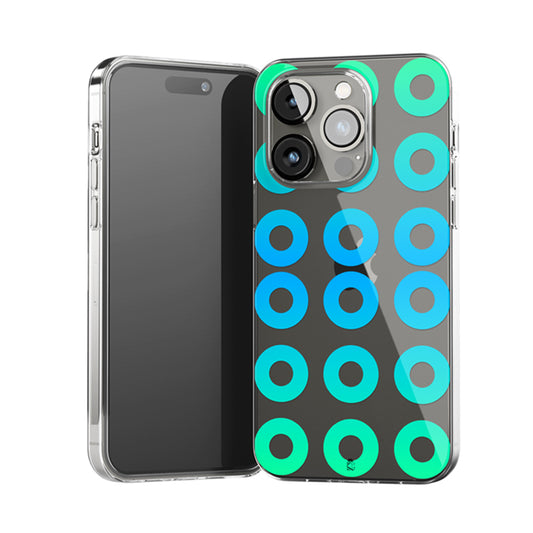 Blue Green Loops Clear Silicone Case