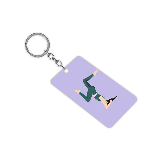 Yoga Girl Keychain