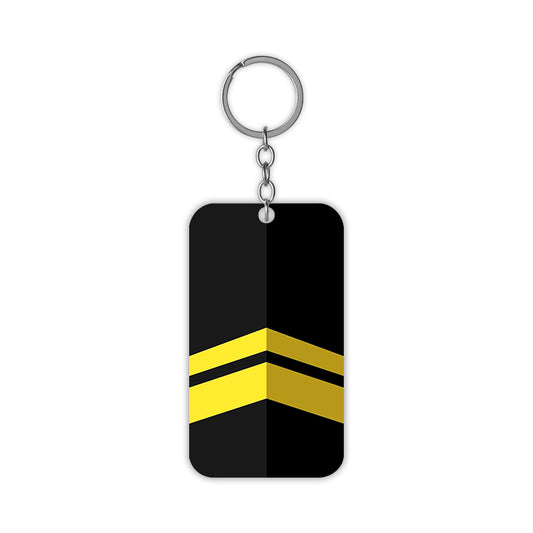 Black Corner Keychain