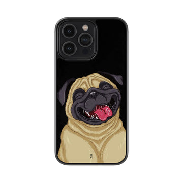 Happy Pug Glossy Metal Case