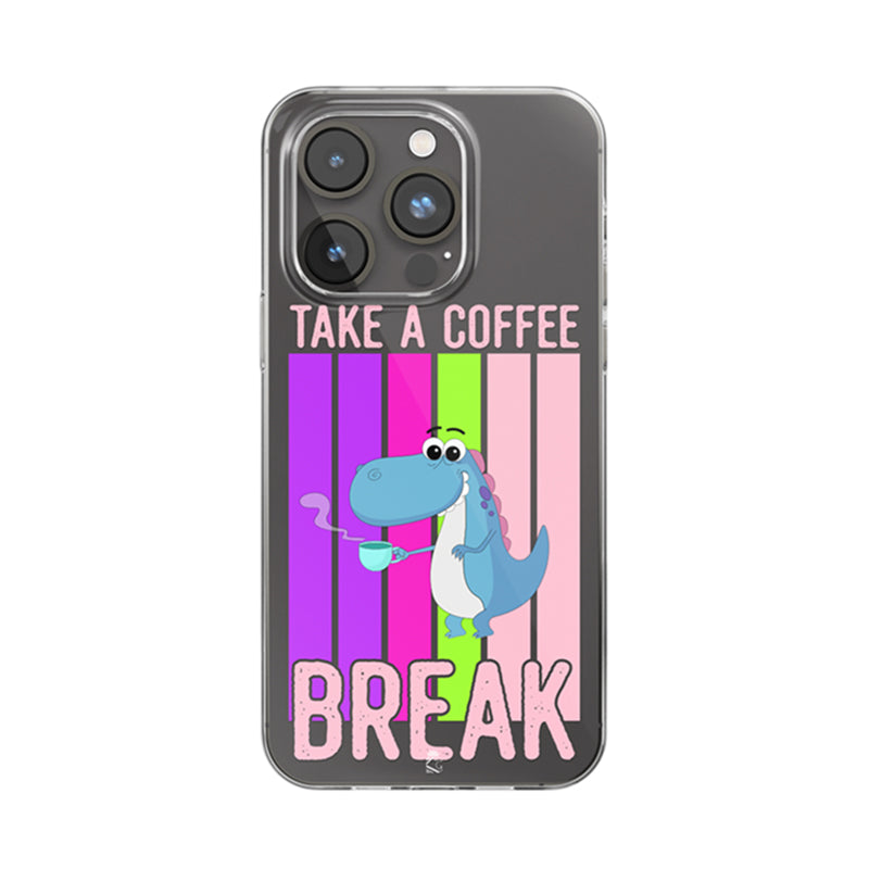 Take a Coffee Break Clear Silicone Case