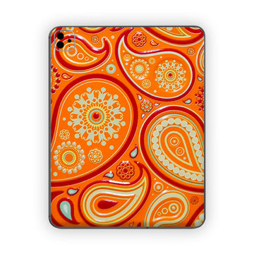 Orange Paisley Ipad Skin