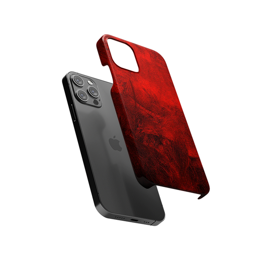 Red Swirls Slim Hard Case