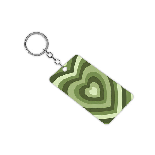 Green Hearts Keychain