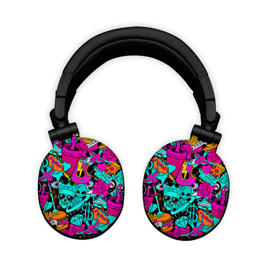 Trippy Skull Nation Headphone Skin
