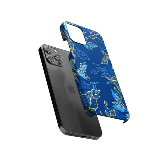 Blue Autumn Leaves Slim Hard Case