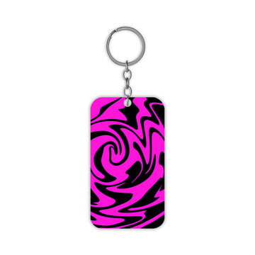 Magenta Fluid Keychain
