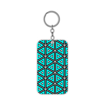 Blue Tri-Angles Keychain