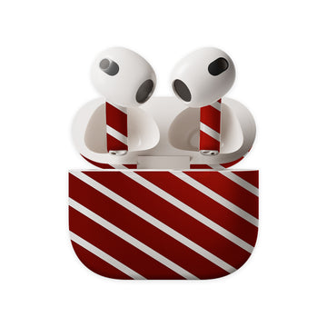 Red Stripes Earbuds Skin