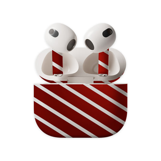 Red Stripes Earbuds Skin