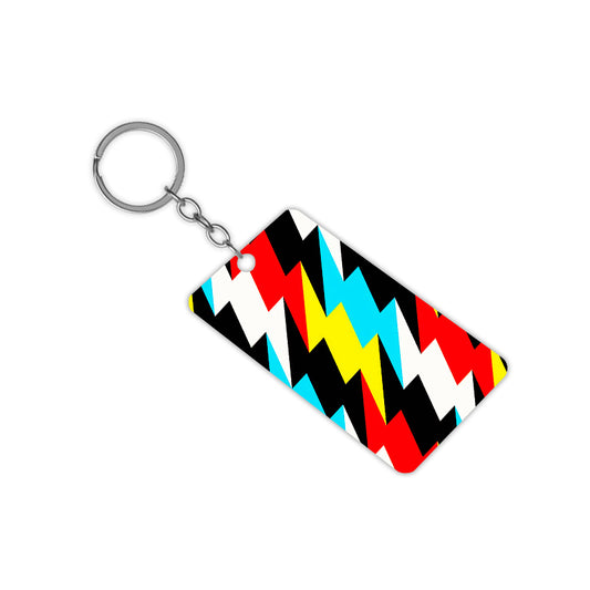 Abstractive Colourful Stripes Keychain