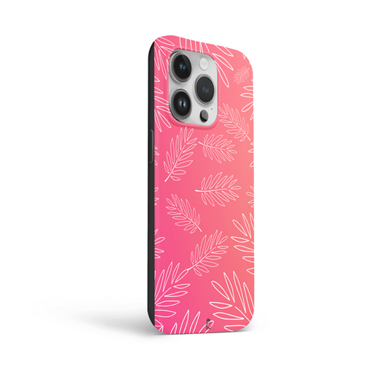 Pink Leaf Flexible Soft Silicone Case
