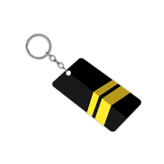 Black Corner Keychain