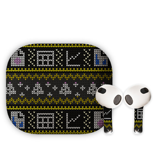 Knitted Pattern Earbuds Skin