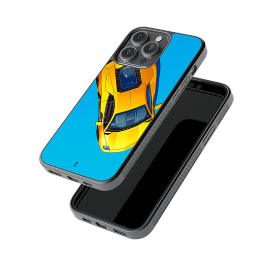 Lamborghini from top Glossy Metal Case