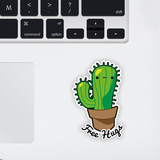 Catcus Hug  Laptop Sticker