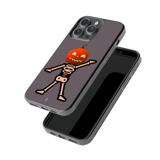 Pumpkin Skull Glossy Metal Case