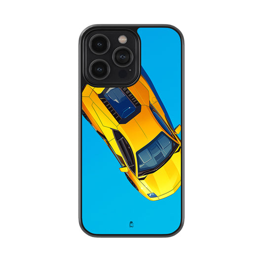 Lamborghini from top Glossy Metal Case