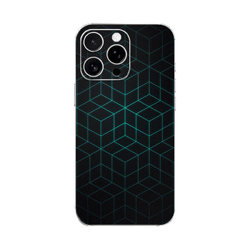 Neon Blue Lines Mobile Phone Skin