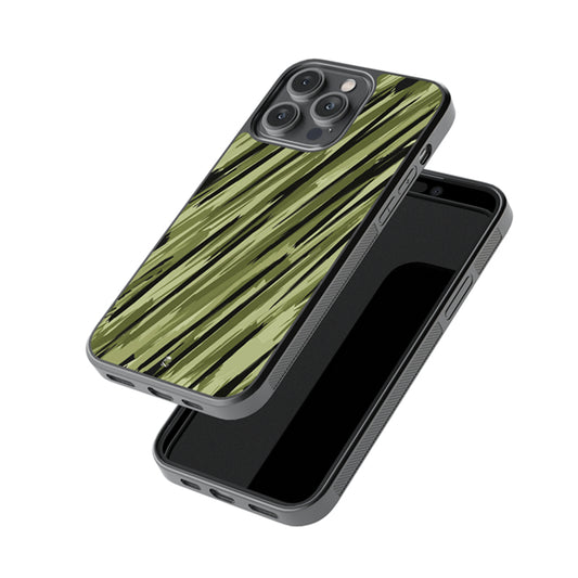 Military  Stripes Camo Glossy Metal Case
