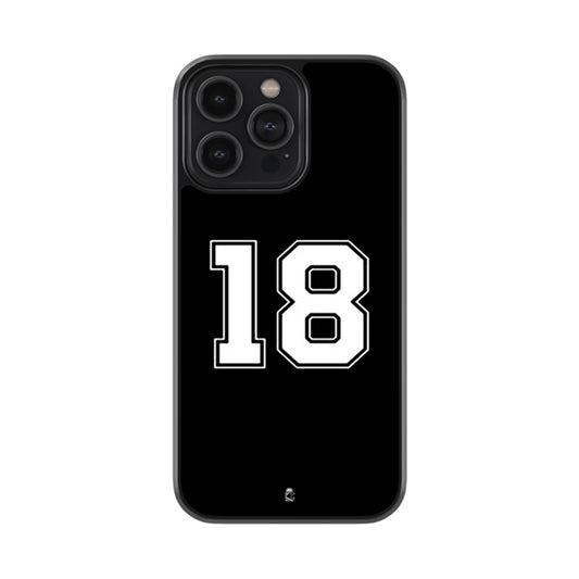 Jersey Number 18 Glossy Metal Case