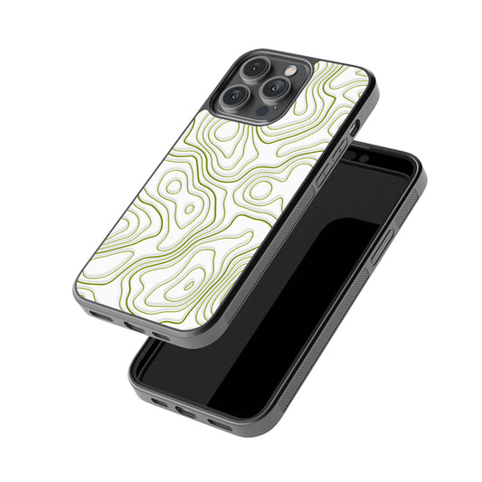 Creamy Onion Topography Glossy Metal Case