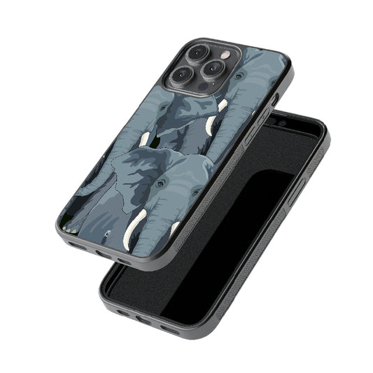 Elephants Glossy Metal Case