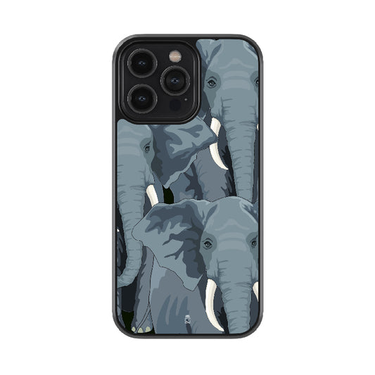 Elephants Glossy Metal Case