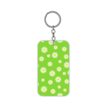 Green Flower Keychain
