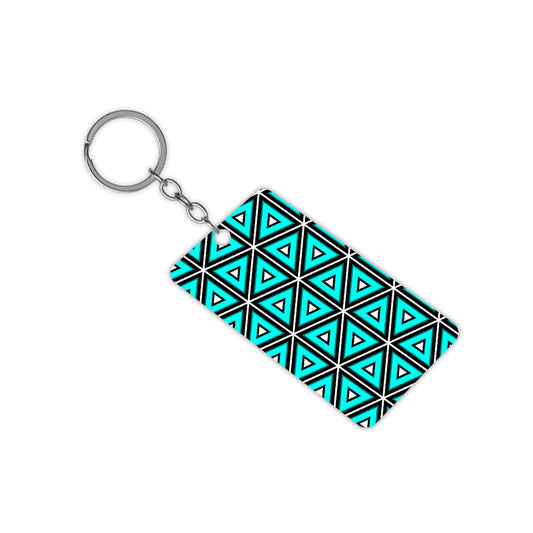 Blue Tri-Angles Keychain