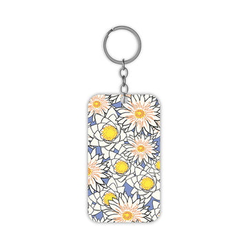 White Flower Keychain