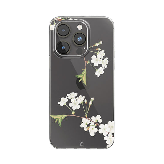 Floral Pattern Clear Silicone Case